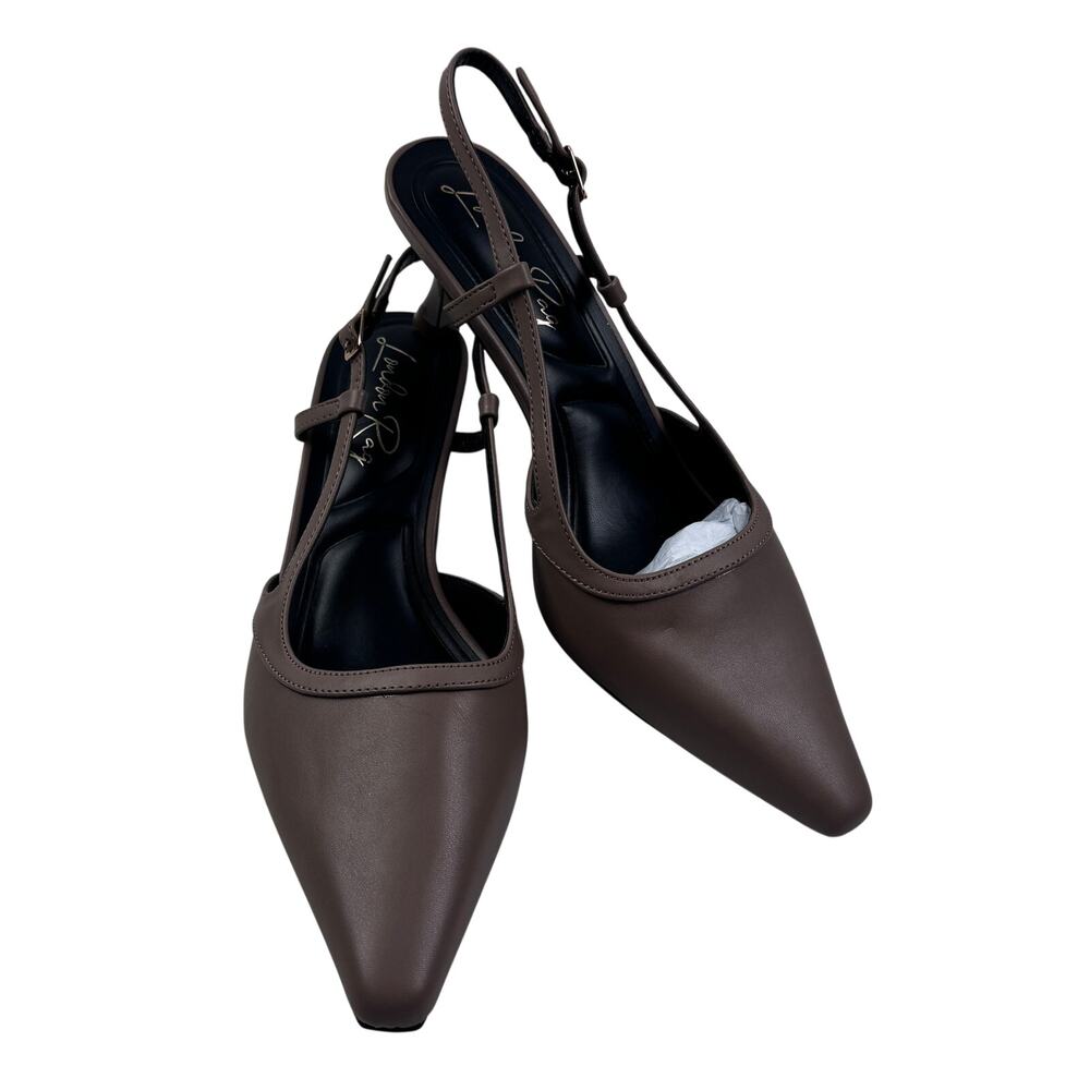 London Rag LUXTON Career Dressy Slingback Pin Buckle Kitten Heels Women's 8